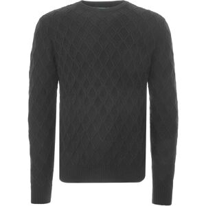 None Of The Above Diamond Textured Jumper - Charcoal  - Size: Small