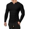 SHEIN Men Notched Neckline Tee Black L,M,S,XL,XXL Men