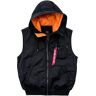 Alpha Industries , Alpha Industries Hooded Ma-1 Vest ,Black male, Sizes: L, M