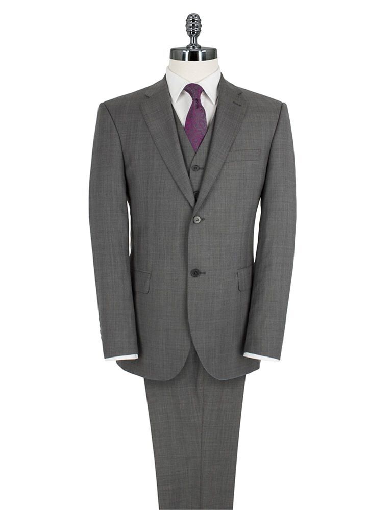 Jeff Banks Grey Prince of Wales Check Regular Fit Suit Jacket 42S Grey Mens