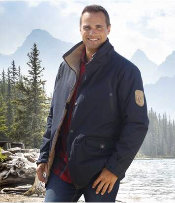 Atlas for Men Men's Expedition Navy Blue Parka Coat  - NAVY BLUE - Size: 4XL