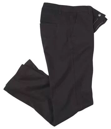 Atlas for Men Men's Black Stretch Chinos  - BLACK - Size: W38