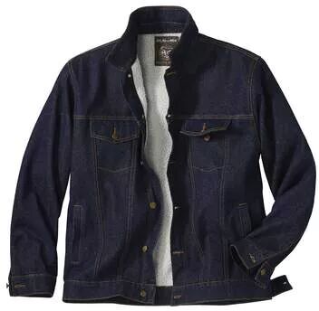 Atlas for Men Menâ€™s Blue Denim Jacket with Sherpa Lining  - BLUE - Size: S