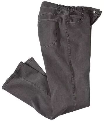 Atlas for Men Men's Comfortable Stretch Jeans - Grey  - GREY - Size: W48