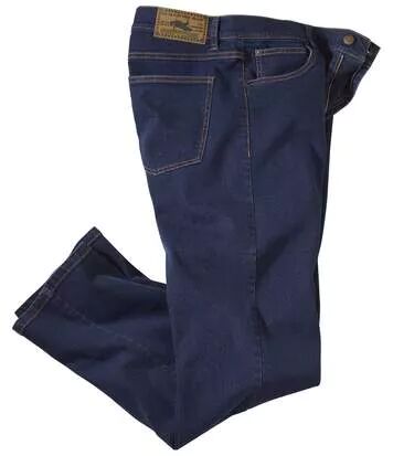 Atlas for Men Men's Stretch Blue Denim Jeans  - BLUE - Size: W50