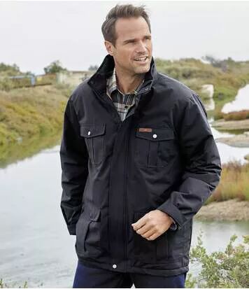 Atlas for Men Men's Navy Multi-Pocket Parka  - NAVY BLUE - Size: 3XL