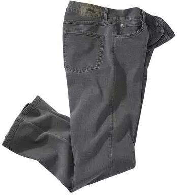 Atlas for Men Men's Grey Stretch Denim Jeans  - GREY - Size: W50