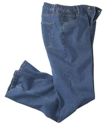 Atlas for Men Men's Light Blue Stretch Jeans  - BLUE - Size: W34