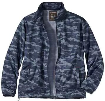 Atlas for Men Men's Blue Camouflage Full Zip Windbreaker Jacket  - CAMOUFLAGE - Size: XL