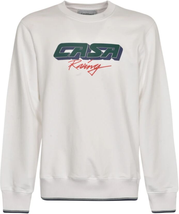 Casablanca , Men's Clothing Sweatshirts White Loopback Ss24 ,White male, Sizes: M, L