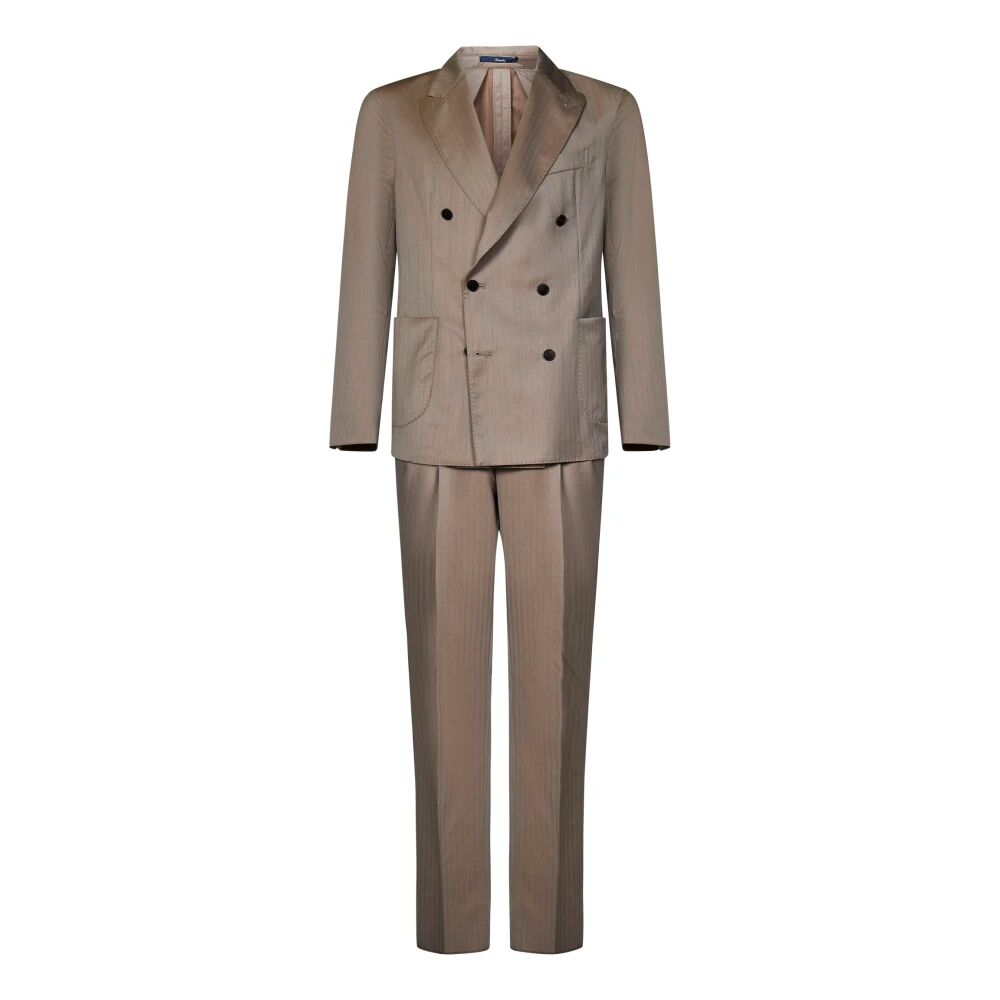 Drumohr , Men's Clothing Suits Beige Ss24 ,Beige male, Sizes: L, M