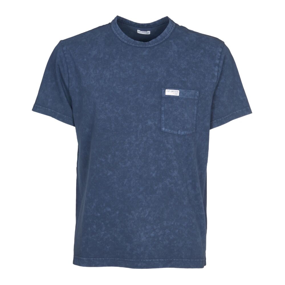 Fay , Men's Clothing T-Shirts & Polos Blue Ss24 ,Blue male, Sizes: L, 2XL, M, XL