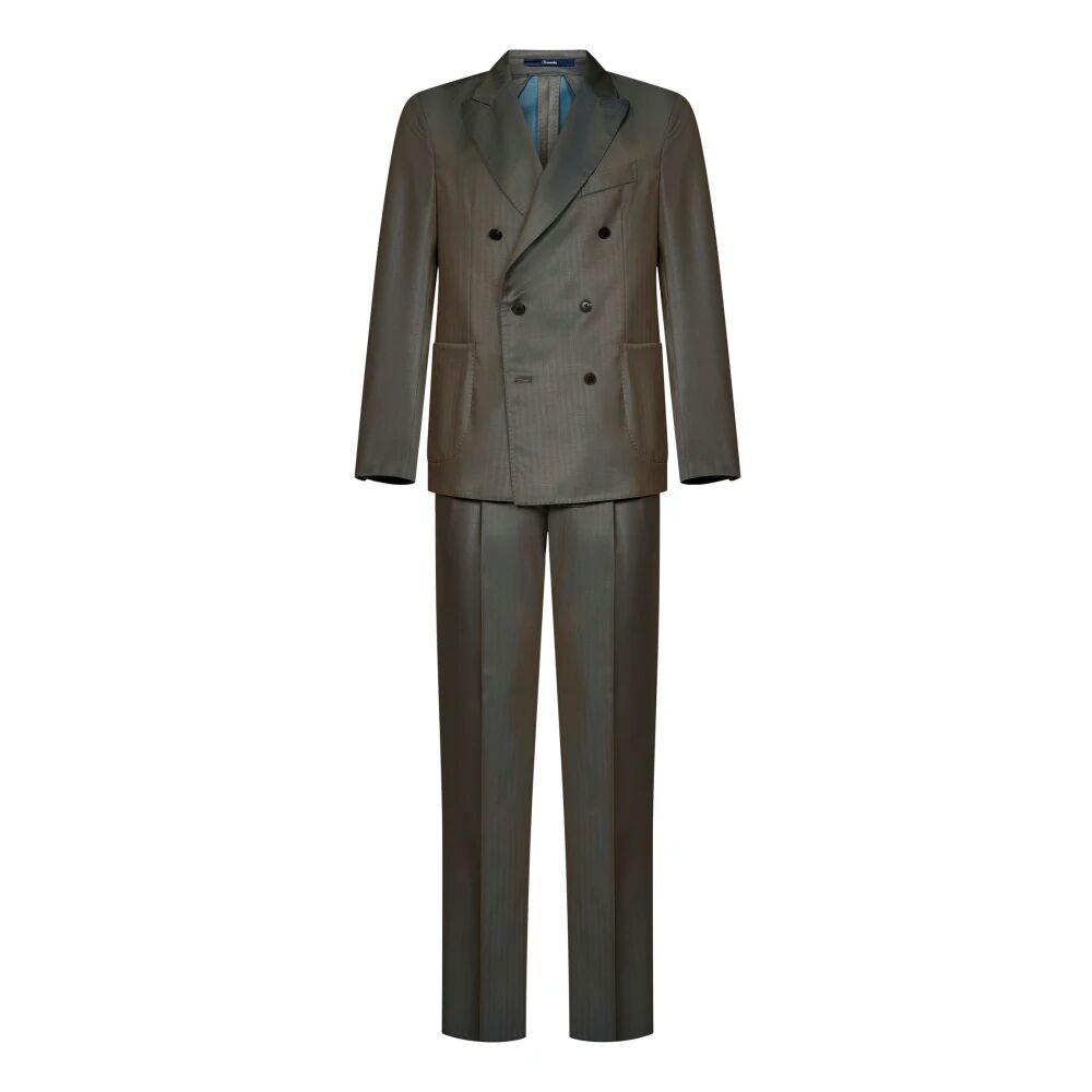 Drumohr , Men's Clothing Suits Fango Ss24 ,Brown male, Sizes: M, L