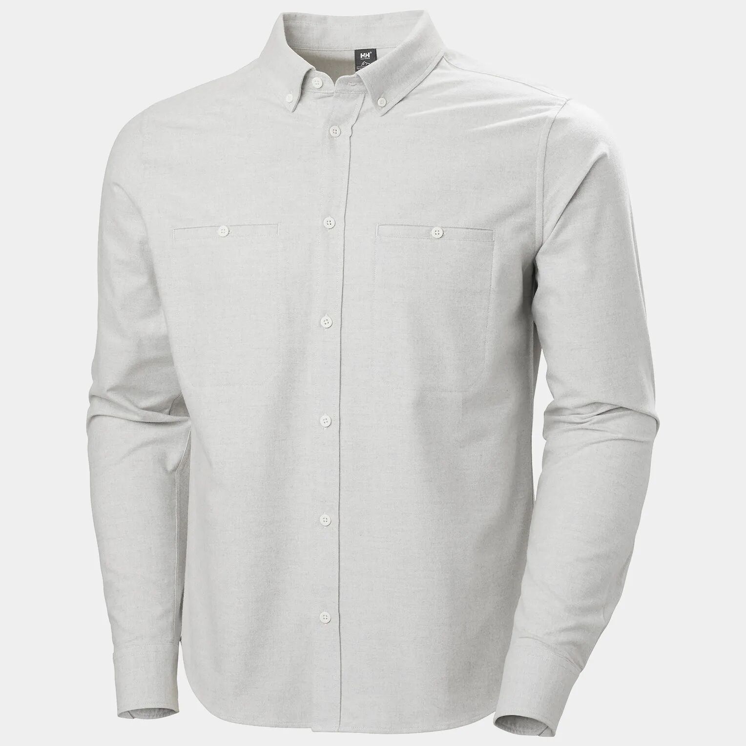 Helly Hansen Men's Organic Cotton Flannel Shirt Black S - Mellow Grey Black - Male