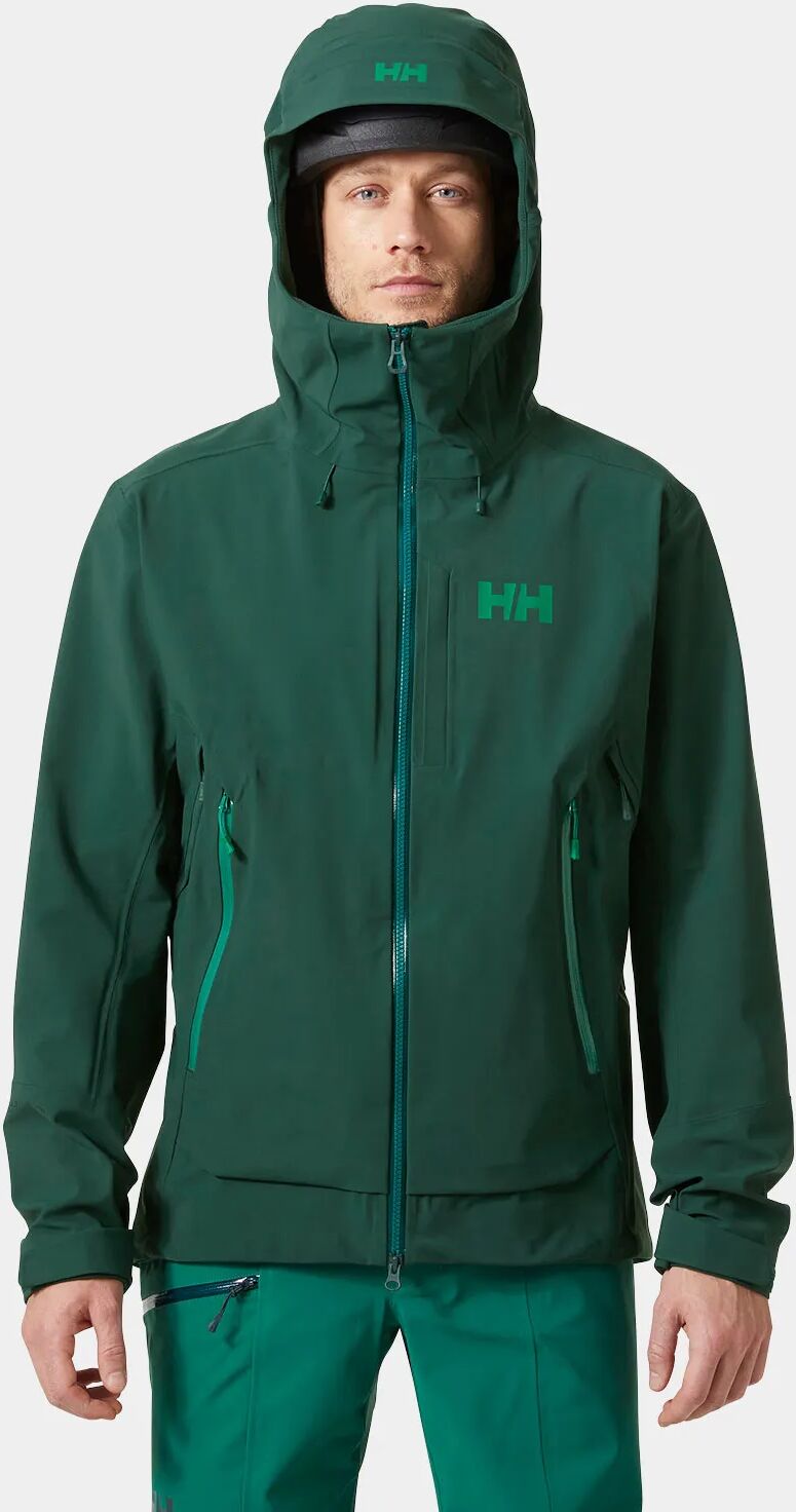 Helly Hansen Men's Verglas Backcountry Ski Shell Jacket Green 2XL - Darkest Spr Green - Male