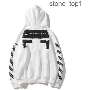 2023 New Mens Black T-shirts Offs White %70 Off Style Trendy Fashionoff Sweater Painted Arrow Crow Stripe Loose Hoodie Men&#039;s and Women&#039;s Coatjqm5off Offwhite 2BGF