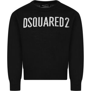 Dsquared2 Black Sweater For Boy With Logo - Black - male - Size: 6