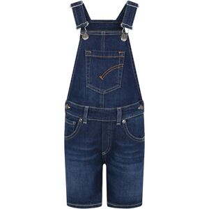 Dondup Blue Dungarees For Boy With Logo - Denim - male - Size: 10