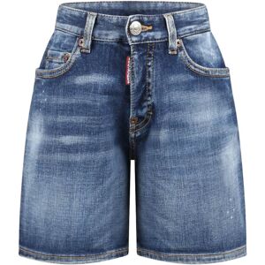 Dsquared2 Blue Short For Boy With Logo - DQ01 - male - Size: 14