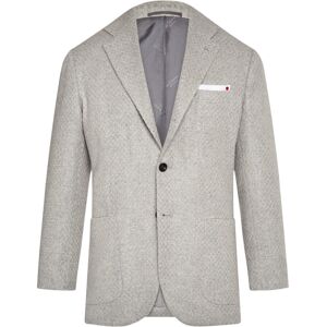 Kiton Jacket Cashmere - 0LIGHT GREY - male - Size: 50