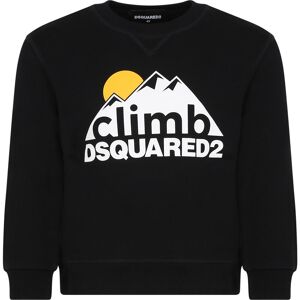 Dsquared2 Black Sweatshirt For Boy With Logo - Black - male - Size: 4