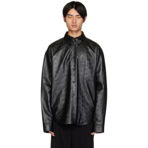 Balenciaga Black BB Monogram Leather Jacket  - 1000 BLACK - Size: IT 48 - Gender: male