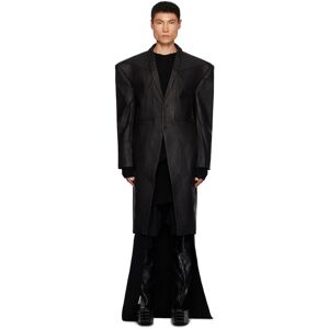 Rick Owens Black Edfu Leather Coat  - 09 BLACK - Size: IT 56 - Gender: male