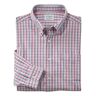 Men's Wrinkle-Free Pinpoint Oxford Cloth Button Down Shirt, Traditional Fit Tattersall Bright Mariner 15.5x34, Cotton L.L.Bean