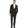 Tommy Hilfiger Modern Fit Men's Suit Separates Tuxedo Jacket Formal Black - Size: 44 Long - Formal Black - male