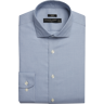 Pronto Uomo Men's Slim Fit Parquet Plaid Dress Shirt Blue Fancy - Size: 14 1/2 32/33 - Only Available at Men's Wearhouse - Blue - male