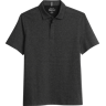 Awearness Kenneth Cole Men's Slim Fit Heathered Zip Polo Black - Size: Small - Black - male