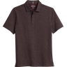 Awearness Kenneth Cole Men's Slim Fit Heathered Zip Polo Burg - Size: Large - Burg - male