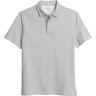 Awearness Kenneth Cole Men's Slim Fit Heathered Zip Polo Light Grey - Size: XL - Light Grey - male