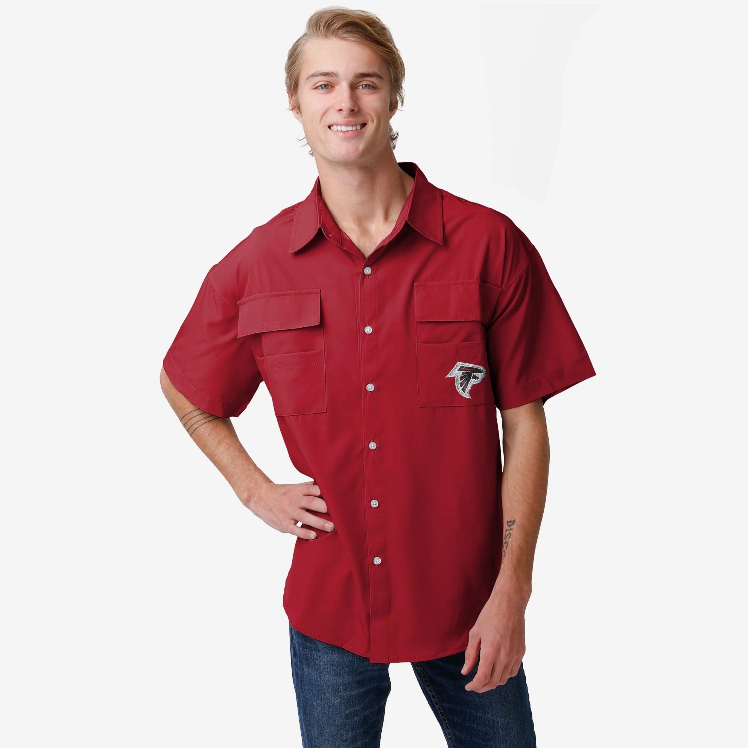 FOCO Atlanta Falcons Gone Fishing Shirt - 2XL - Men