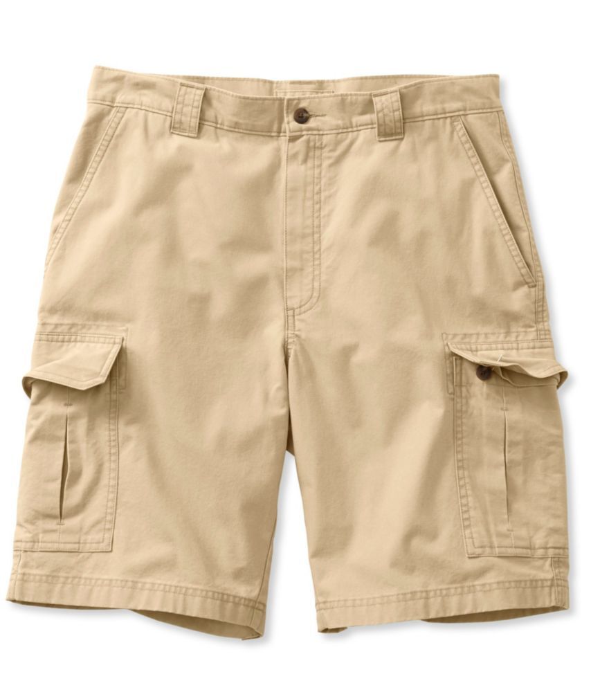 Men's Tropic-Weight Cargo Shorts, 10" Khaki 35, Cotton L.L.Bean