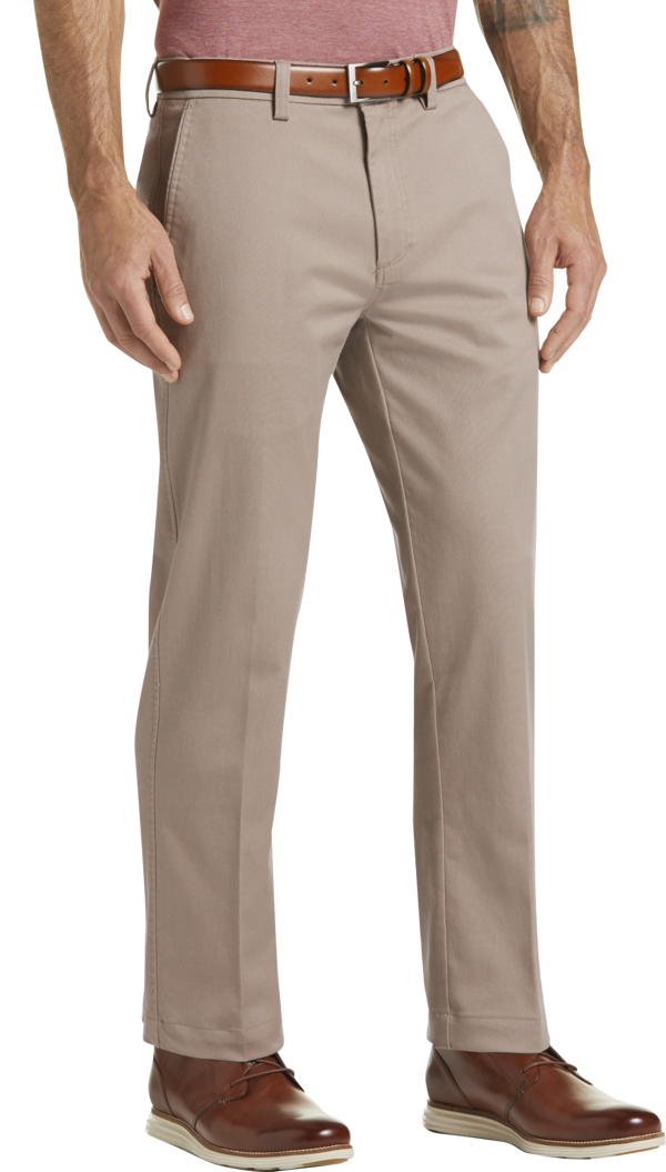 Haggar Men's Iron Free Premium Straight Fit Khaki Pants Tan Casual - Size: 40W x 32L - Tan - male