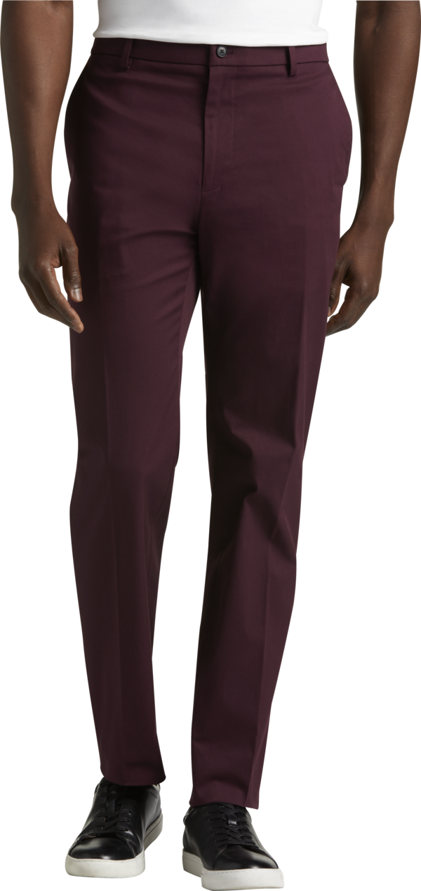 Collection by Michael Strahan Men's Michael Strahan Modern Fit Flex Dress Pants Wine Tasting - Size 34W x 34L - Wine Tasting - male