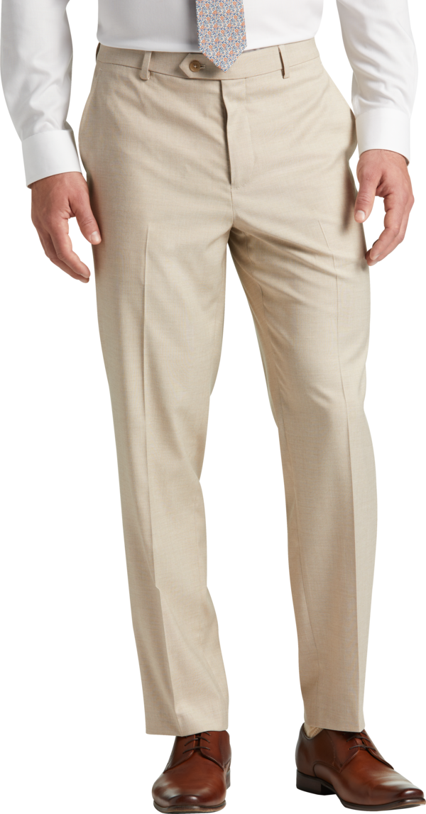 Pronto Uomo Men's Modern Fit Suit Separates Dress Pants Tan Sharkskin - Size: 42W x 34L - Only Available at Men's Wearhouse - Tan - male