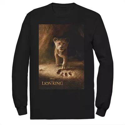 Disney s The Lion King Men's Young Simba Long Sleeve Graphic Tee, Size: Large, Black