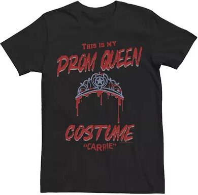 Licensed Character Men's Carrie Prom Queen This Is My Costume Tee, Size: Large, Black