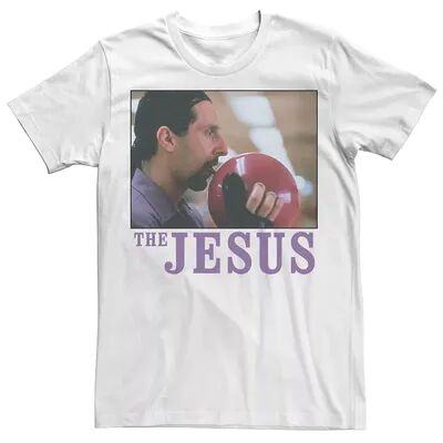 Licensed Character Men's Big Lebowski Jesus Licking the Bowling Ball Tee, Size: Large, White