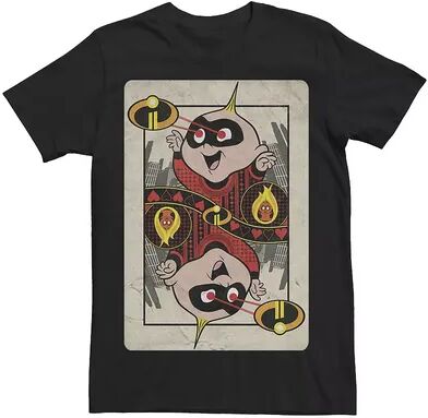 Disney Men's Disney / Pixar Incredibles 2 Jack Jack Playing Card Tee, Size: Large, Black