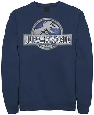 Licensed Character Men's Jurassic World Classic Metal Coin Logo Fleece, Size: Medium, Blue