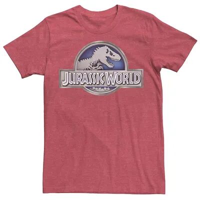 Licensed Character Men's Jurassic World Classic Metal Coin Logo Tee, Size: XXL, Dark Red