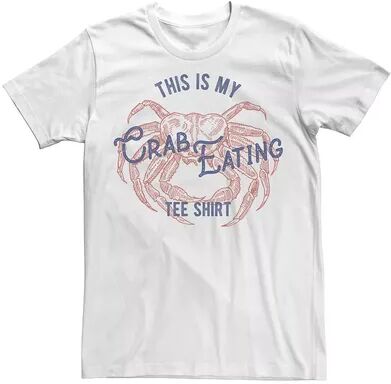 Licensed Character Men's This Is My Crab Eating Shirt Tee, Size: XXL, White