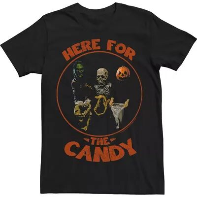 Licensed Character Big & Tall Halloween 3 Here For Candy Holiday Tee, Men's, Size: 3XL Tall, Black