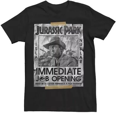 Licensed Character Men's Jurassic Clever Job Opening Poster Tee, Size: XXL, Black