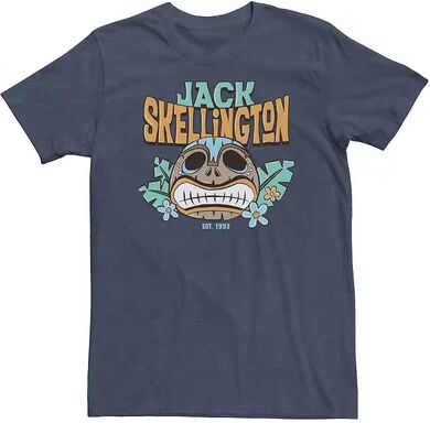 Disney Big & Tall Disney The Nightmare Before Christmas Jack Tiki Face Tee, Men's, Size: Large Tall, Med Blue