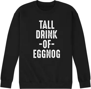 Licensed Character Men's Matching Tall Drink Eggnog Sweatshirt, Size: Large, Black