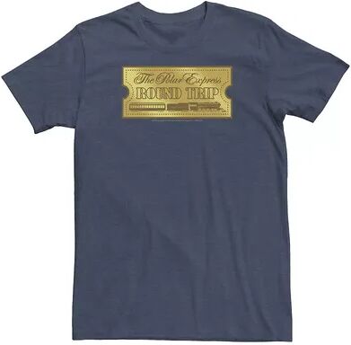 Licensed Character Big & Tall The Polar Express Round Trip Ticket Tee, Men's, Size: Large Tall, Med Blue